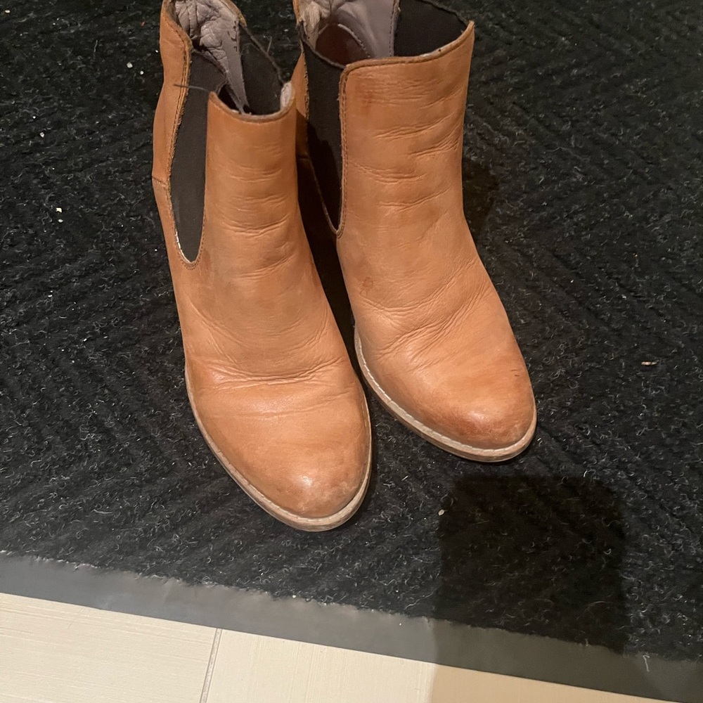 Brown Leather Ankle Boots US 5.5